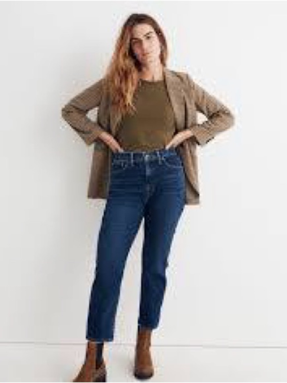 Madewell The Momjean High-Rise Tapered Leg Denim Jeans - Size 26T Tall